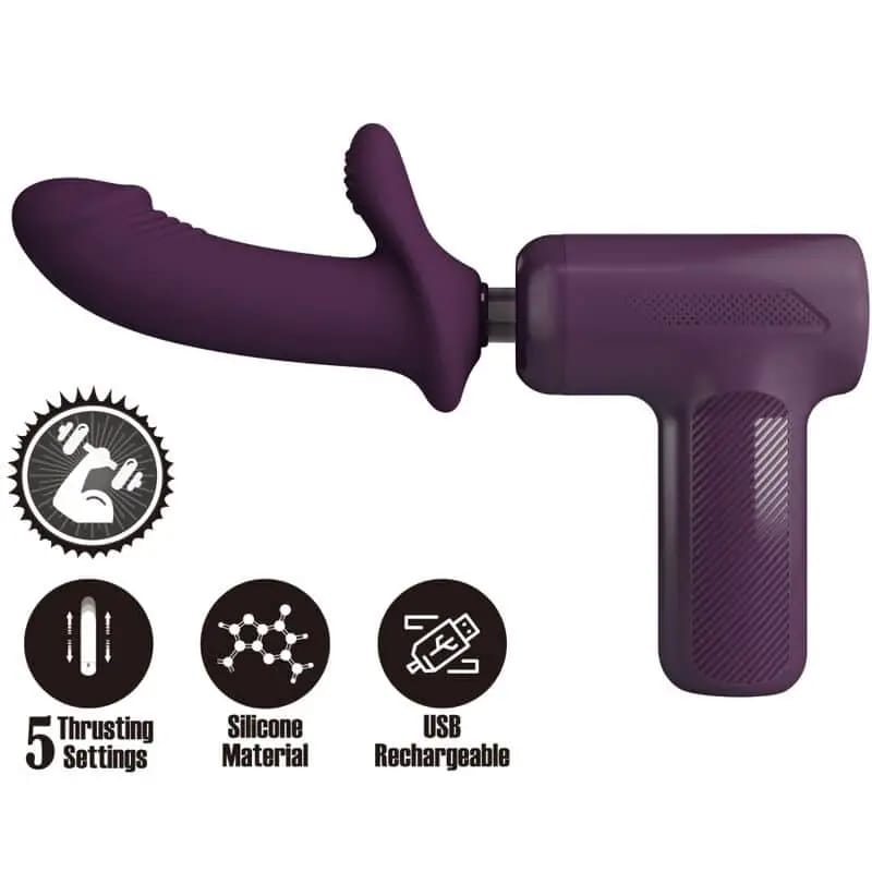Pretty Love – DJ Scholar 5 Thrusting Massage Gun – Purple