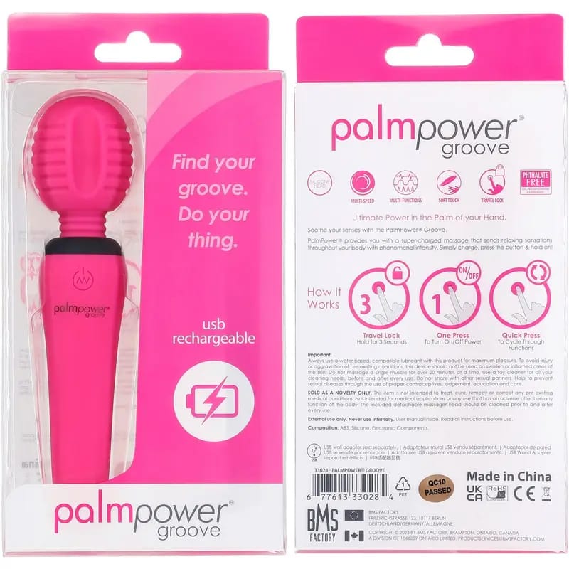 PalmPower Groove Mini Wand – Fuchsia